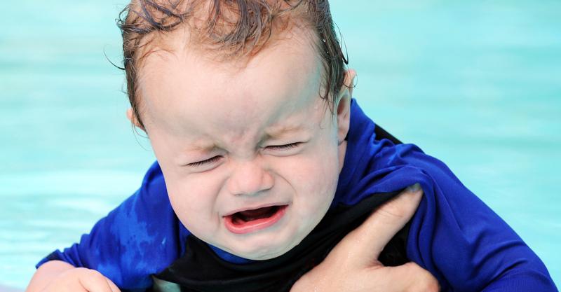 Crying at swim lessons
