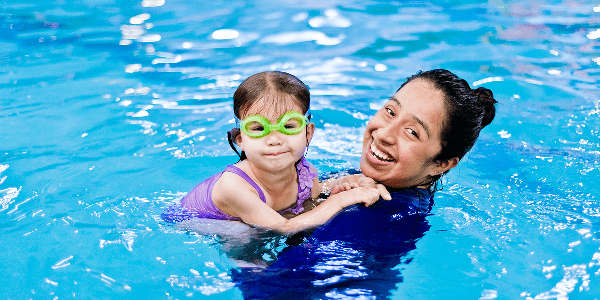 Swimming Lesson with Child